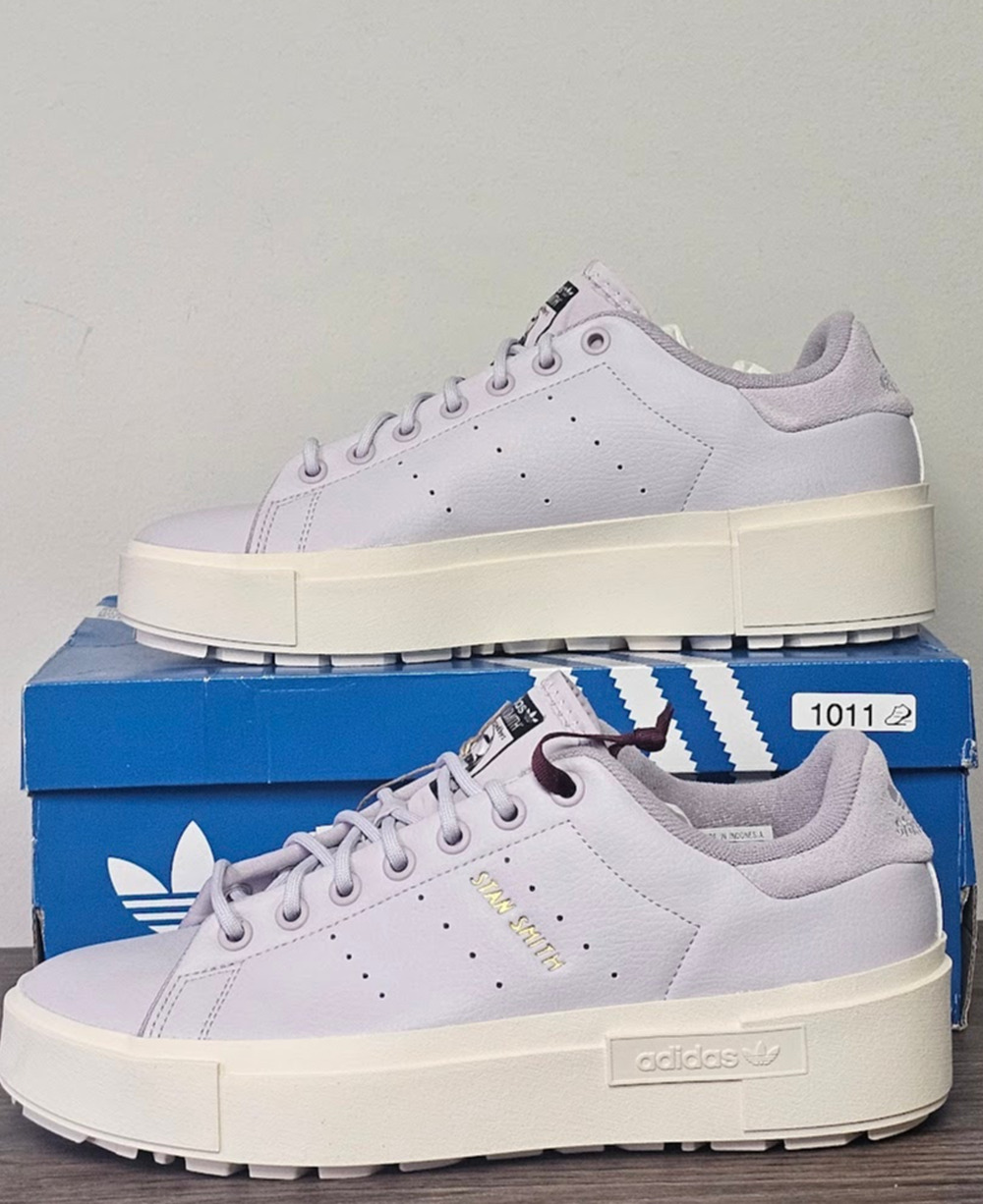 NIB adidas Women's Originals Stan Smith Bonega X  Size 9   Silver Dawn NWT